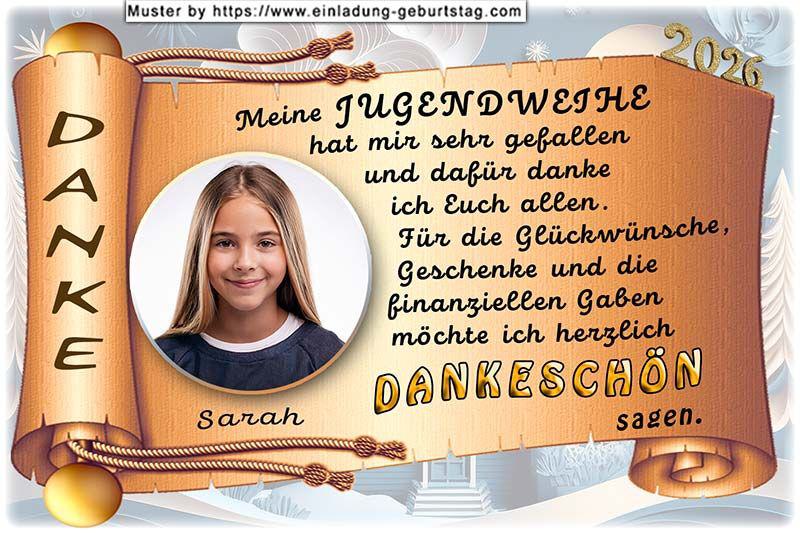 Danksagungskarte Jugendweihe 06