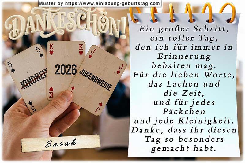 Danksagungskarte Jugendweihe 07