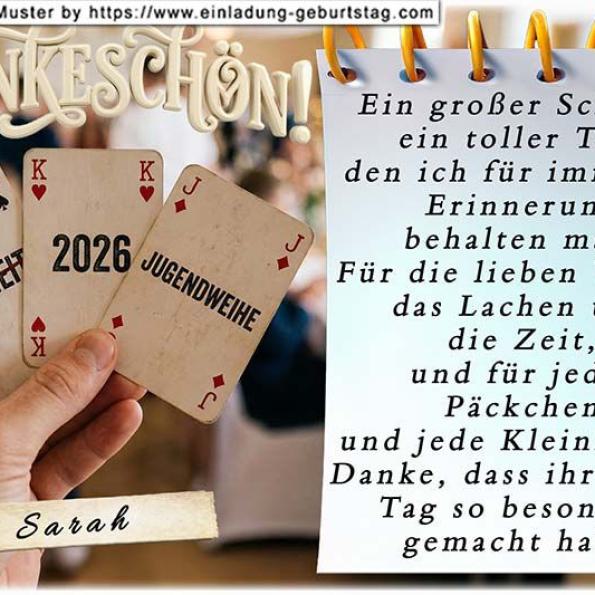 Danksagungskarte Jugendweihe 07