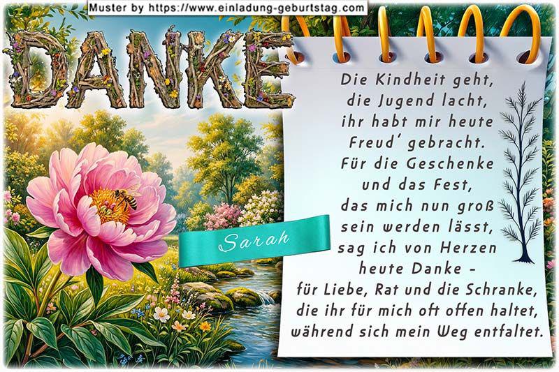 Danksagungskarte Jugendweihe 08