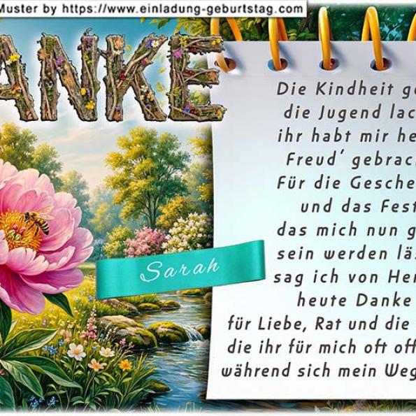Danksagungskarte Jugendweihe 08