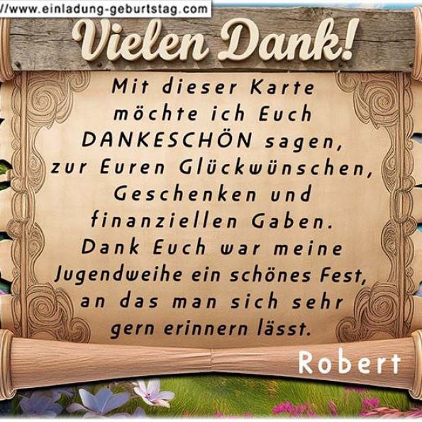 die Danksagungskarte zur Jugendweihe mit deinem Foto und der Filmklappe