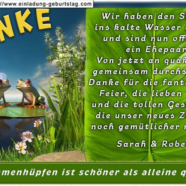 Die Dankeskarte zur Hochzeit mit Ihrem Ehewecker