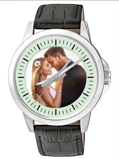 personalisierte Armbanduhr für Herren - Citizen Herrenarmbanduhr mit Lederarmband Zifferblattvariante 02