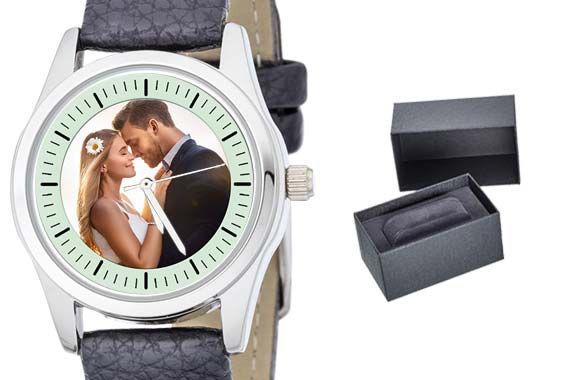 personalisierte Damenarmbanduhr Classic Lederband