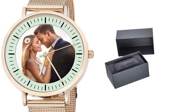Fotoarmbanduhr Damen Rose