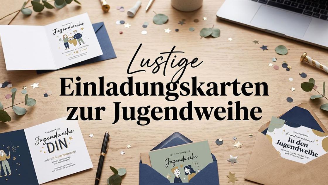 lustige Einladungskarten zur Jugendweihe