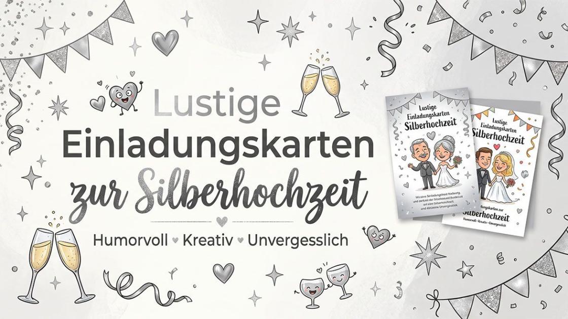 lustige Einladungskarten zur Silberhochzeit