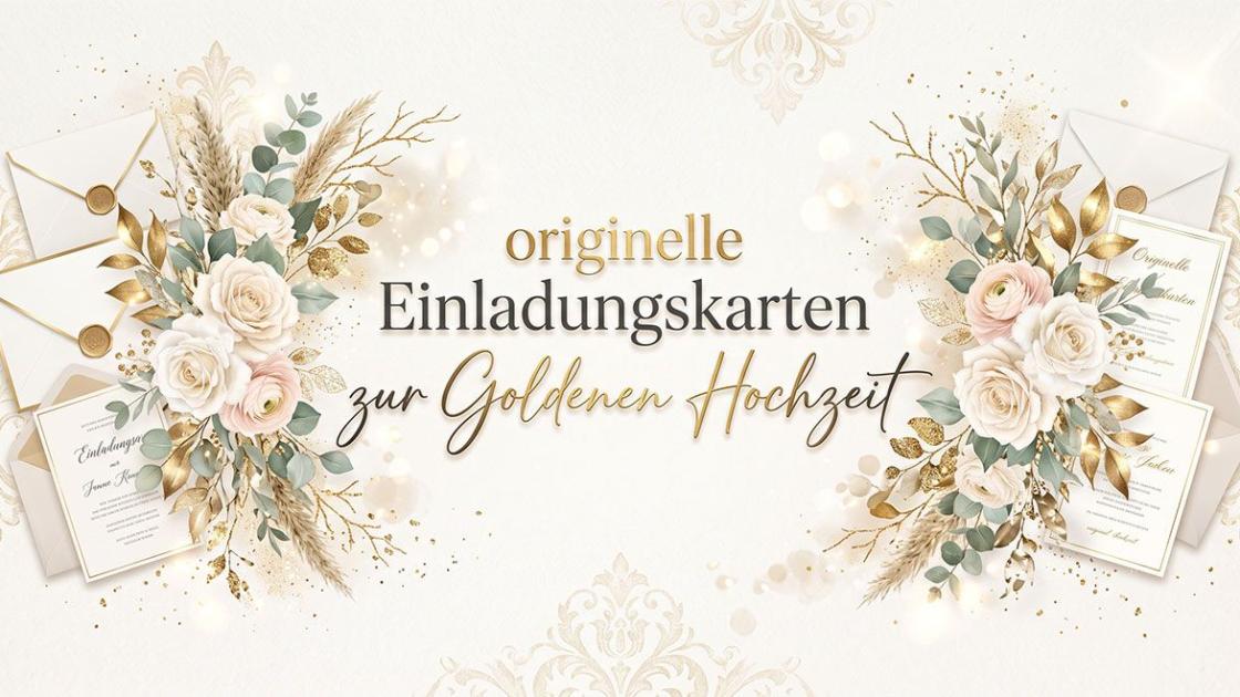 originelle Einladungskarten zur Goldenen Hochzeit